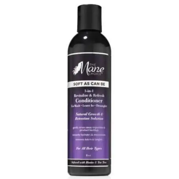 The Mane Choice The Alpha Soft As Can Be Revitalize and Refresh 3-in-1 Co-Wash, Leave In, Detangler 236ml - Imagen 1